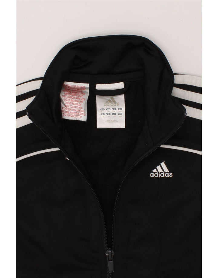 ADIDAS Boys Graphic Tracksuit Top Jacket 5-6 Years Black Colourblock Vintage Adidas and Second-Hand Adidas from Messina Hembry 
