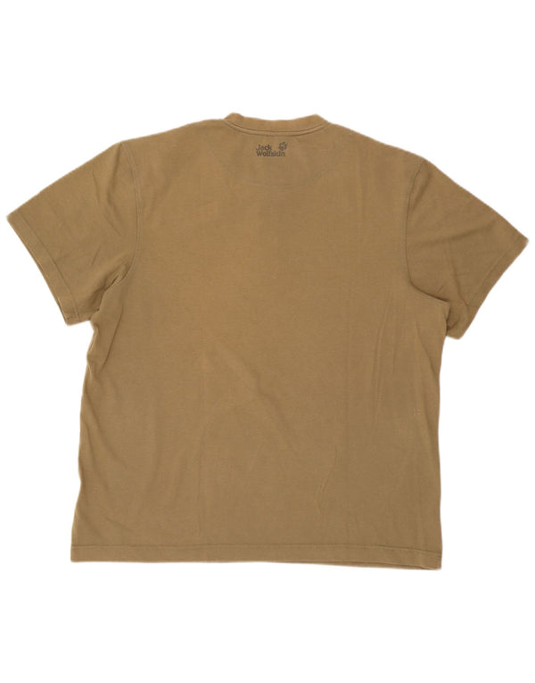 Jack Wolfskin T-Shirt Homme Top UK 46/48 2XL Kaki Coton