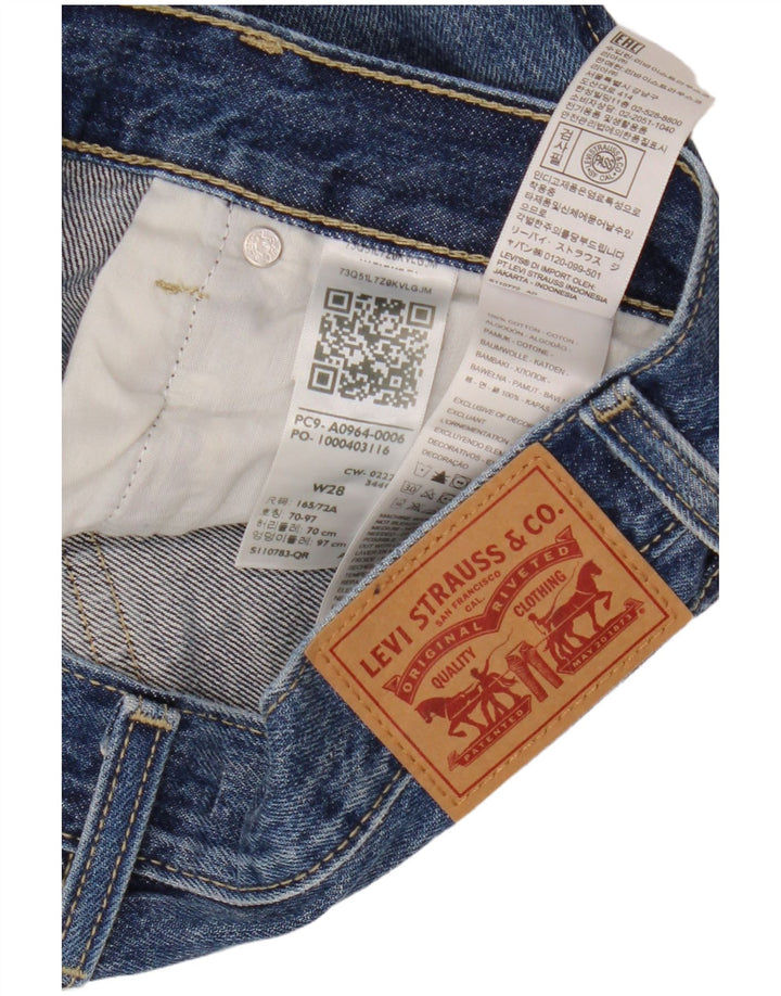 LEVI'S Jean droit femme Low Pro effet vieilli W28 L31 bleu coton