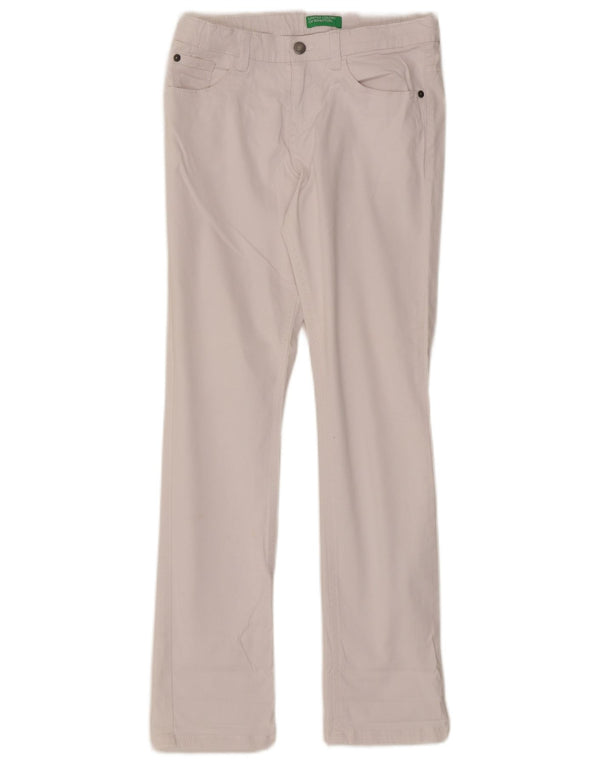 Benetton Jean Slim Fille 11-12 ans 2XL W28 L29 Coton Blanc