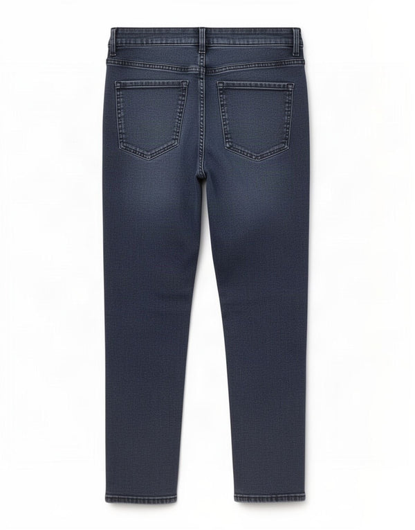 Marks & Spencer Jean court pour femme UK 14 Large W30 L25 Bleu marine Coton