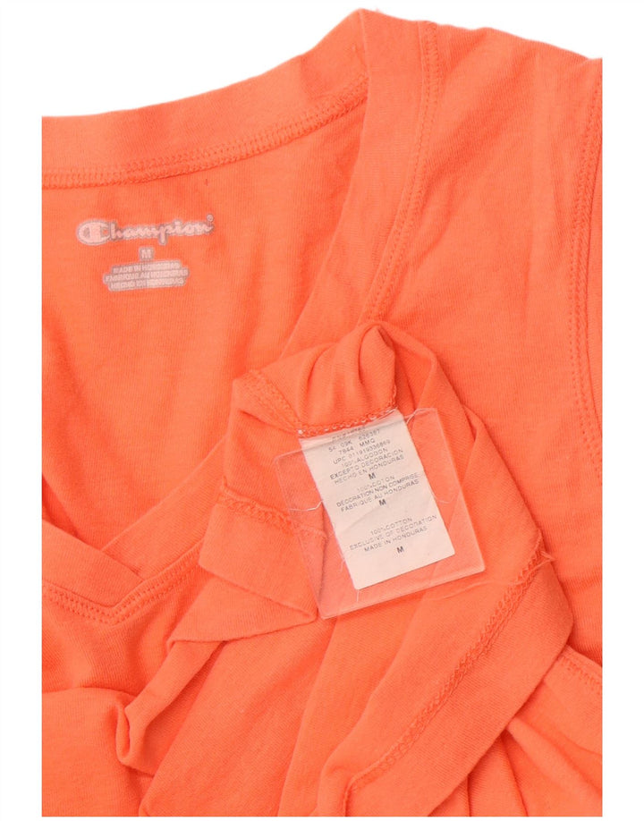 CHAMPION Débardeur Femme UK 14 Coton Orange Moyen