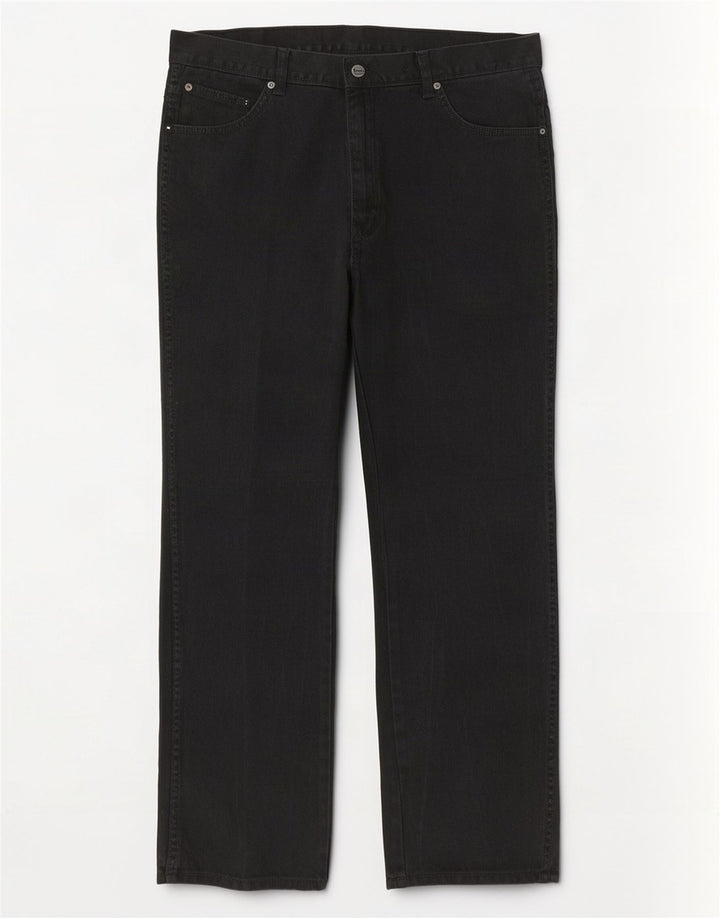 Wrangler Jean droit coupe droite W40 L32 pour homme en coton noir