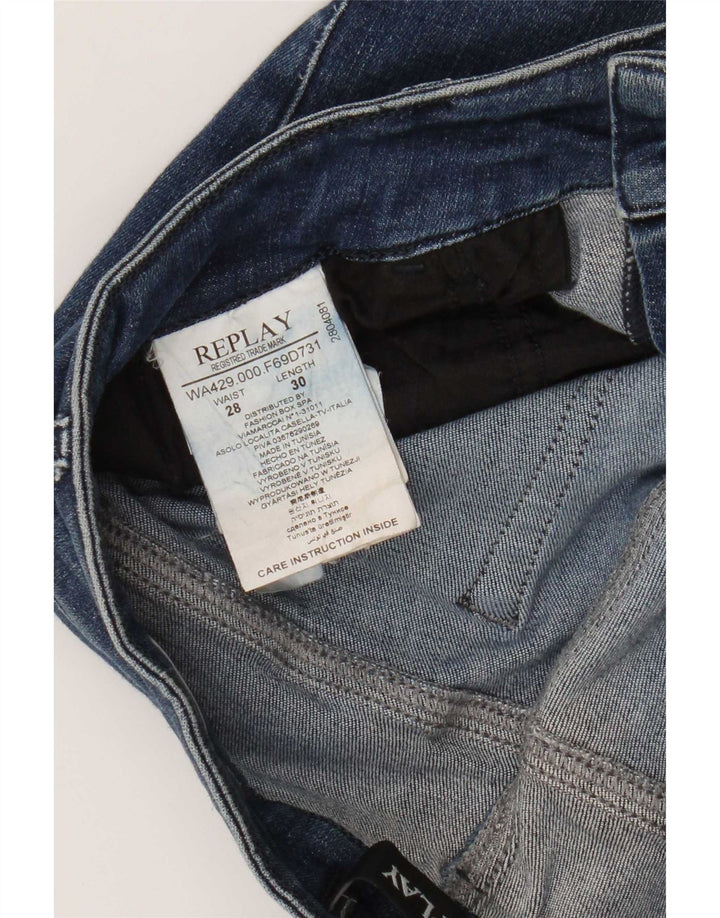 Replay Jean Slim Femme W28 L30 Bleu Coton