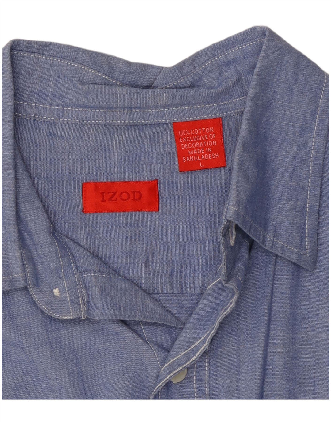 IZOD Chemise Homme Large Bleu Moucheté Coton