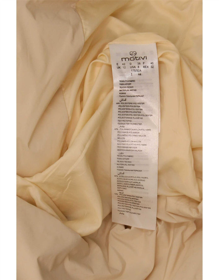MOTIVI Manteau rembourré à capuche pour femme UK 12 Polyester beige moyen