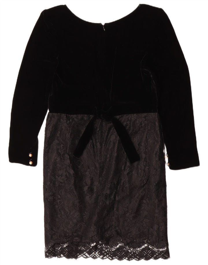 Clara Della Giovanna Robe droite à manches longues pour femme IT 44 Noir moyen