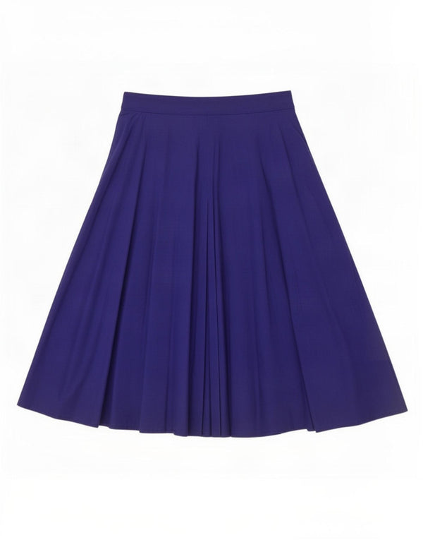 jupe évasée femme vintage IT 44 Moyen L28 Coton Bleu