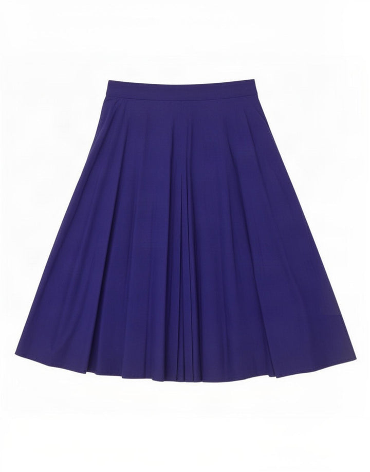 jupe évasée femme vintage IT 44 Moyen L28 Coton Bleu