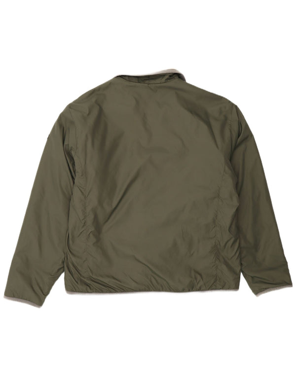 Napapijri Veste réversible géographique pour homme UK 40 Large Kaki