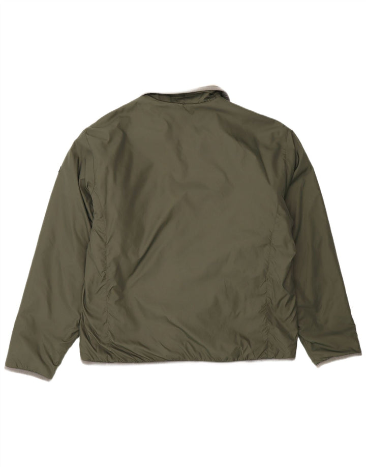Napapijri Veste réversible géographique pour homme UK 40 Large Kaki