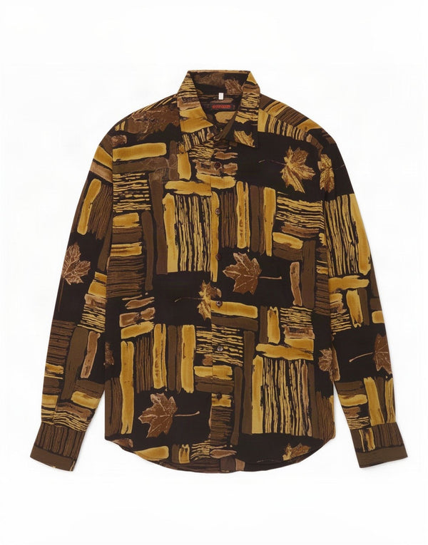Chemise Homme Vintage Moyenne Multicolore Patchwork Viscose