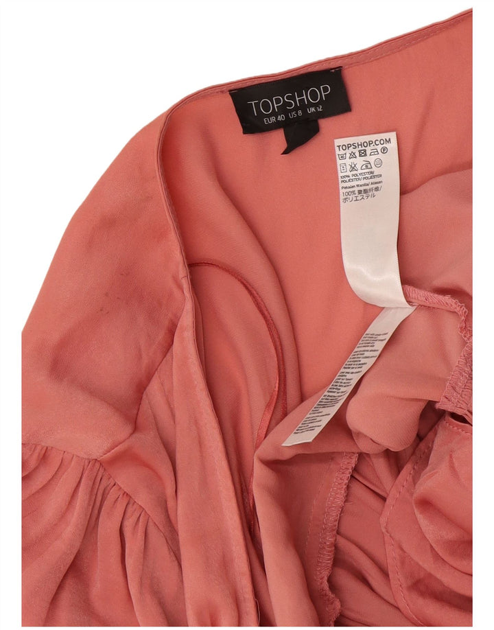 Topshop Chemise portefeuille pour femme UK 12 Rose moyen Polyester