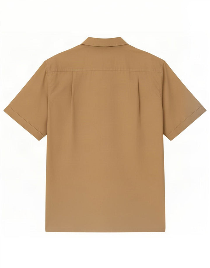 Nautica Chemise à Manches Courtes Homme Grand Coton Beige