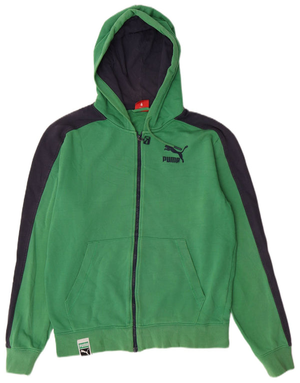 Puma Sweat à Capuche Zippé Homme Vert Moyen Colourblock