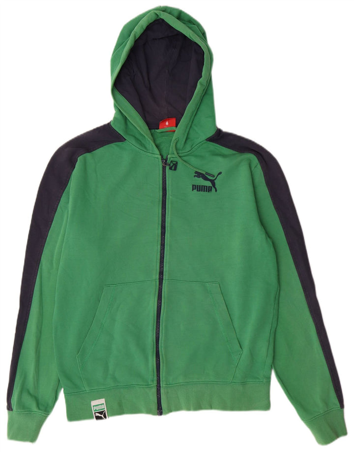 Puma Sweat à Capuche Zippé Homme Vert Moyen Colourblock