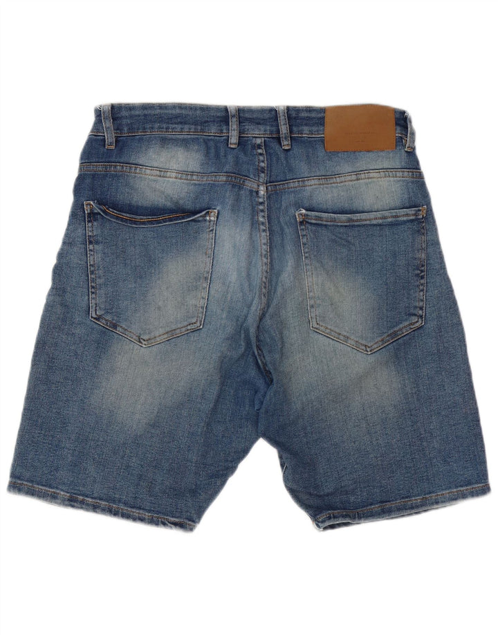 Zara Short en jean pour homme EU 44 Large W34 Bleu Coton