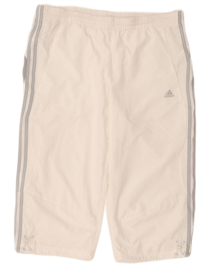 Adidas Hommes Climalite Sport Shorts Grand Blanc Polyester