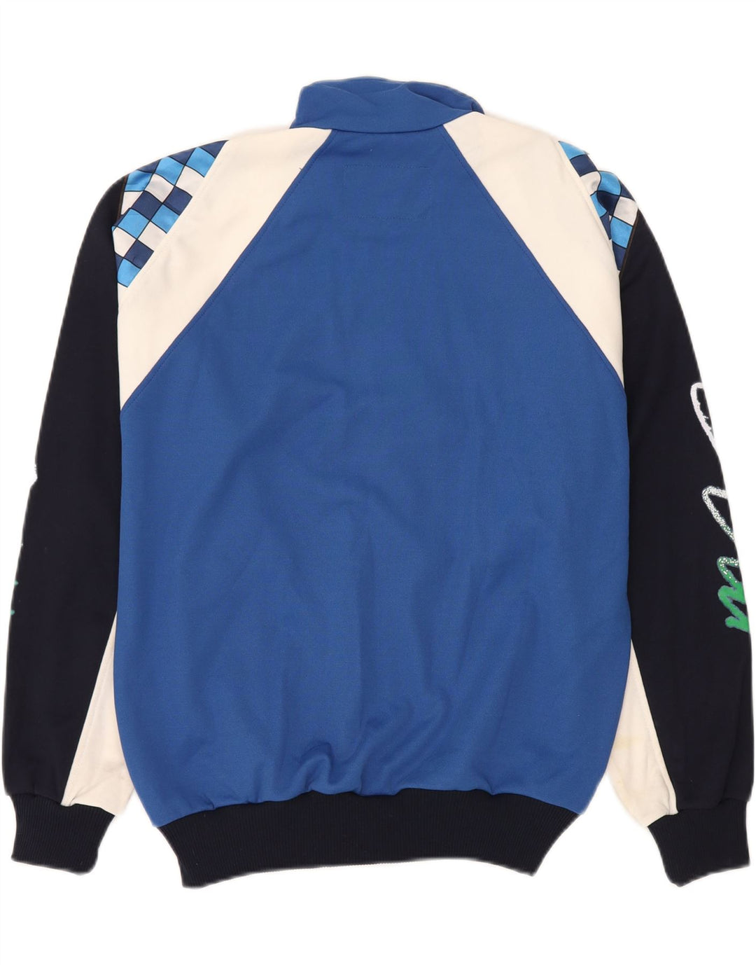 Diadora Veste de survêtement graphique pour hommes, grand bleu, polyester color block