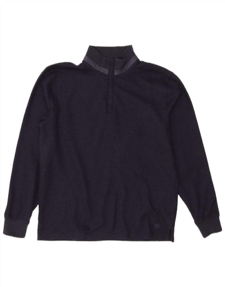 Massimo Dutti Pull col zippé pour homme en polyester bleu marine Taille L