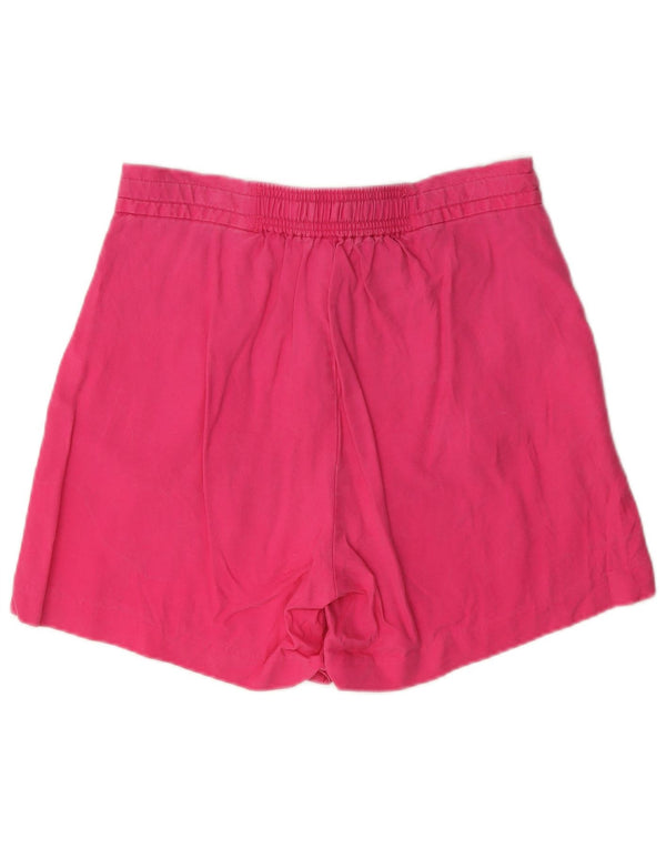 Benetton Short décontracté taille haute pour femme Medium W30 Rose Lyocell