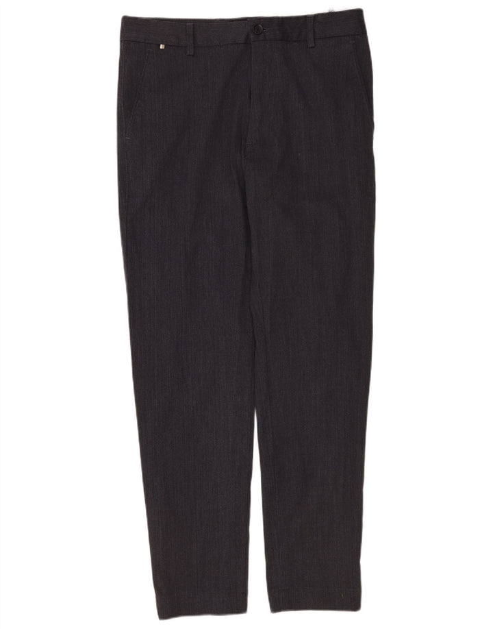 Hugo Boss Pantalon chino Kane Regular Fit W30 L32 Homme Gris Polyester