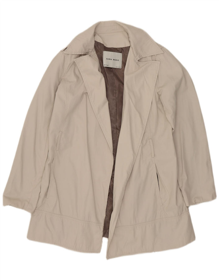 Zara Trench ouvert pour femme UK 16 Large Blanc cassé