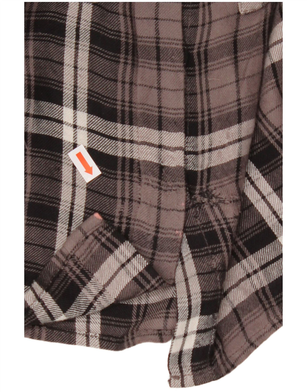 BENETTON Chemise surdimensionnée en flanelle pour femme UK 10 Petit carreaux marron en viscose