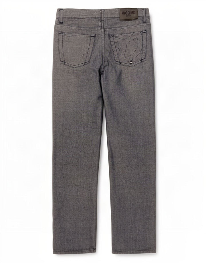 Moschino Femme Jean Droit W30 L30 Gris