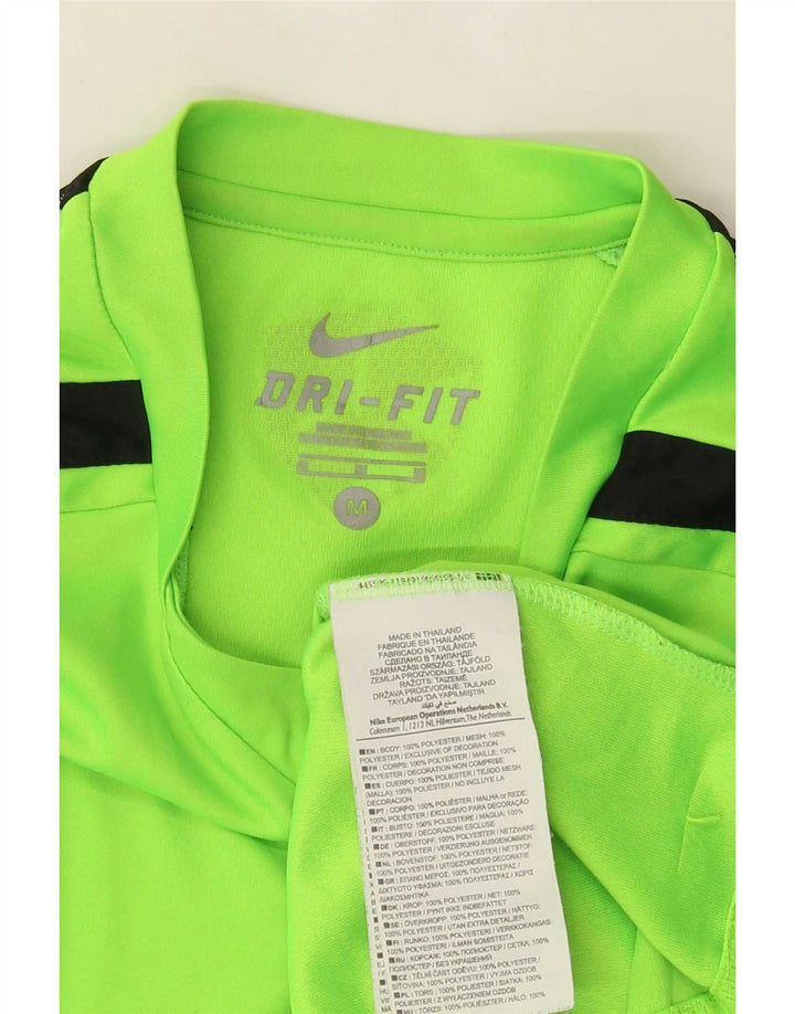 Nike T-shirt Dri Fit pour homme en polyester color block vert moyen