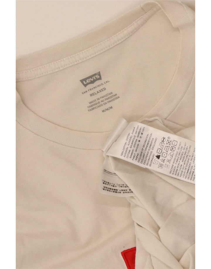 Levi's Tee-Shirt Relaxed Graphic Homme Blanc Moyen Coton