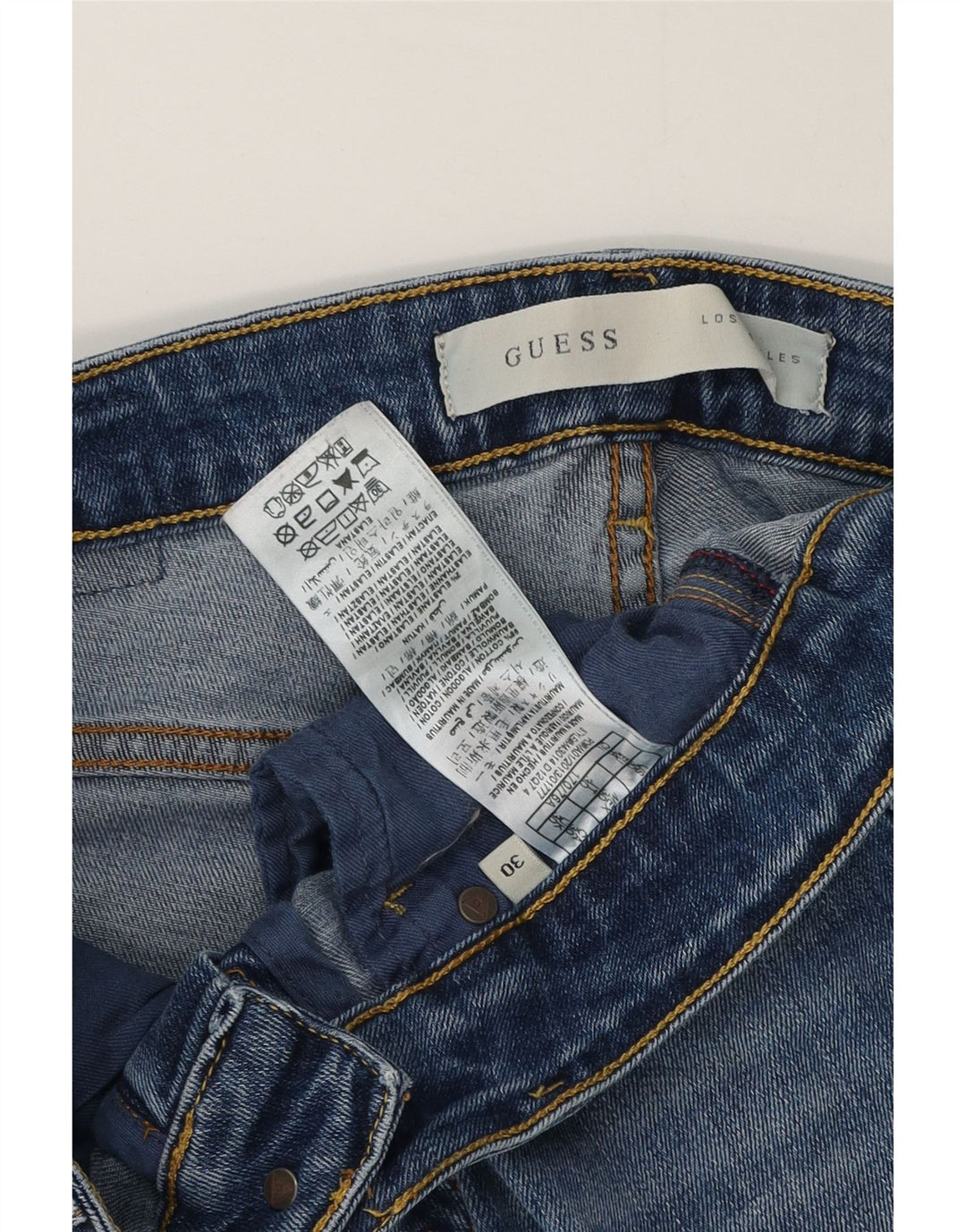 Guess Jean Slim Homme W30 L34 Bleu Coton
