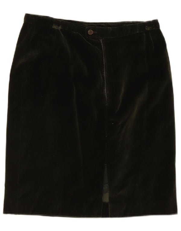 jupe crayon en velours femme vintage W28 Vert moyen