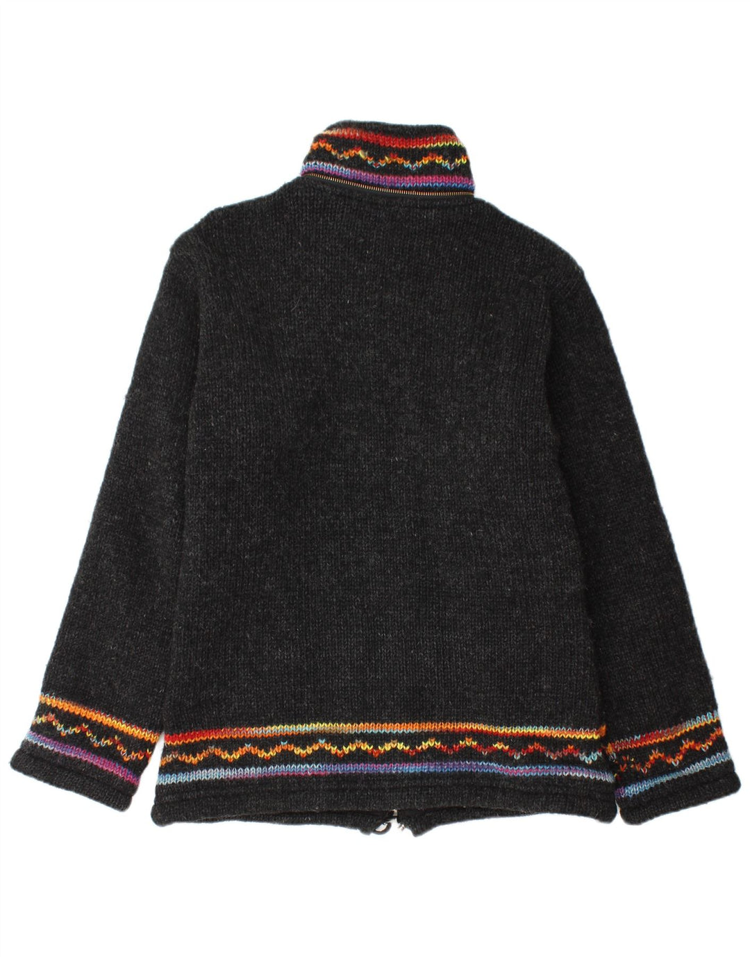 THC Pull Cardigan Zippé pour Homme Grand Noir Géométrique