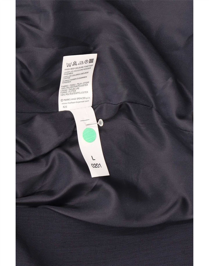 Marks & Spencer Veste Blazer Femme UK 14 Large Bleu Marine Polyester