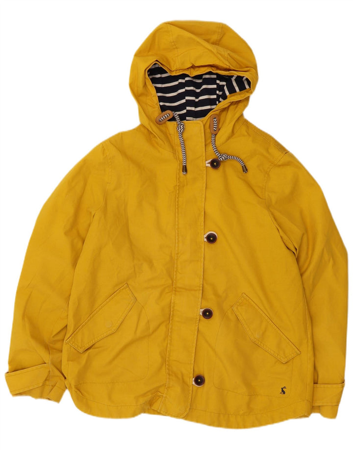 Joules Veste de pluie à capuche pour femme UK 12, jaune moyen, coton
