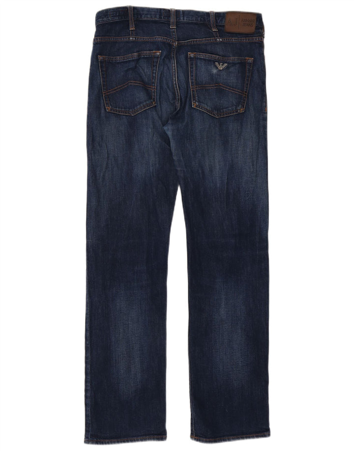 Armani Femme Jean Droit Coupe Regular W32 L31 Bleu Coton