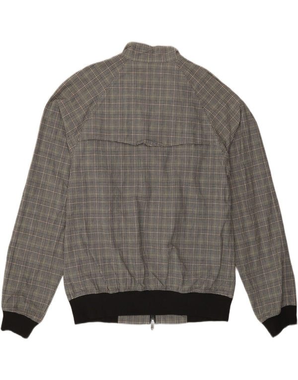 Conte of Florence Veste Bomber Homme UK 40 Grand Coton à Carreaux Gris