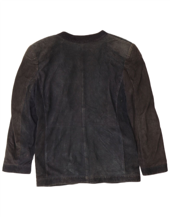 Nazareno Gabrielli Veste en daim pour femme IT 44 Bleu marine moyen