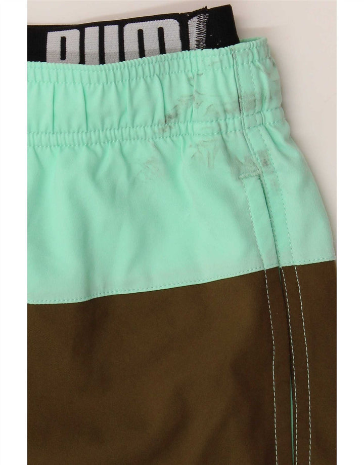 Puma Short de Bain Graphique XS Homme Kaki Colorblock Polyester