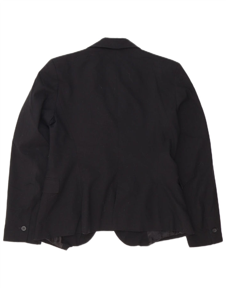 Zara Veste blazer surdimensionnée à 1 bouton pour femme EU 38 Petit polyester noir