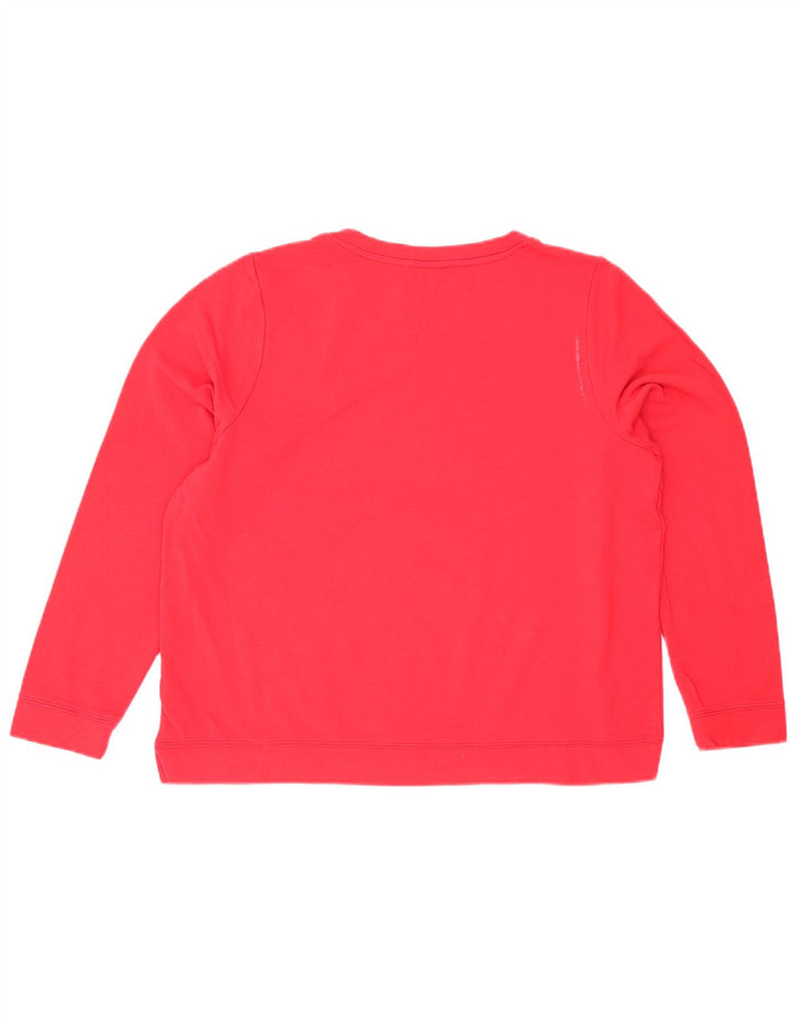 Oasis Sweat-shirt graphique pour femme UK 16 Large Rouge Viscose