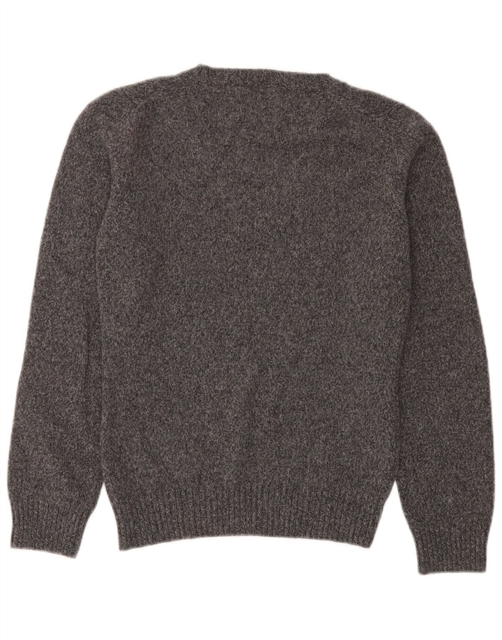 Brooksfield Pull Col V Femme IT 42 Laine Mouchetée Gris Moyen