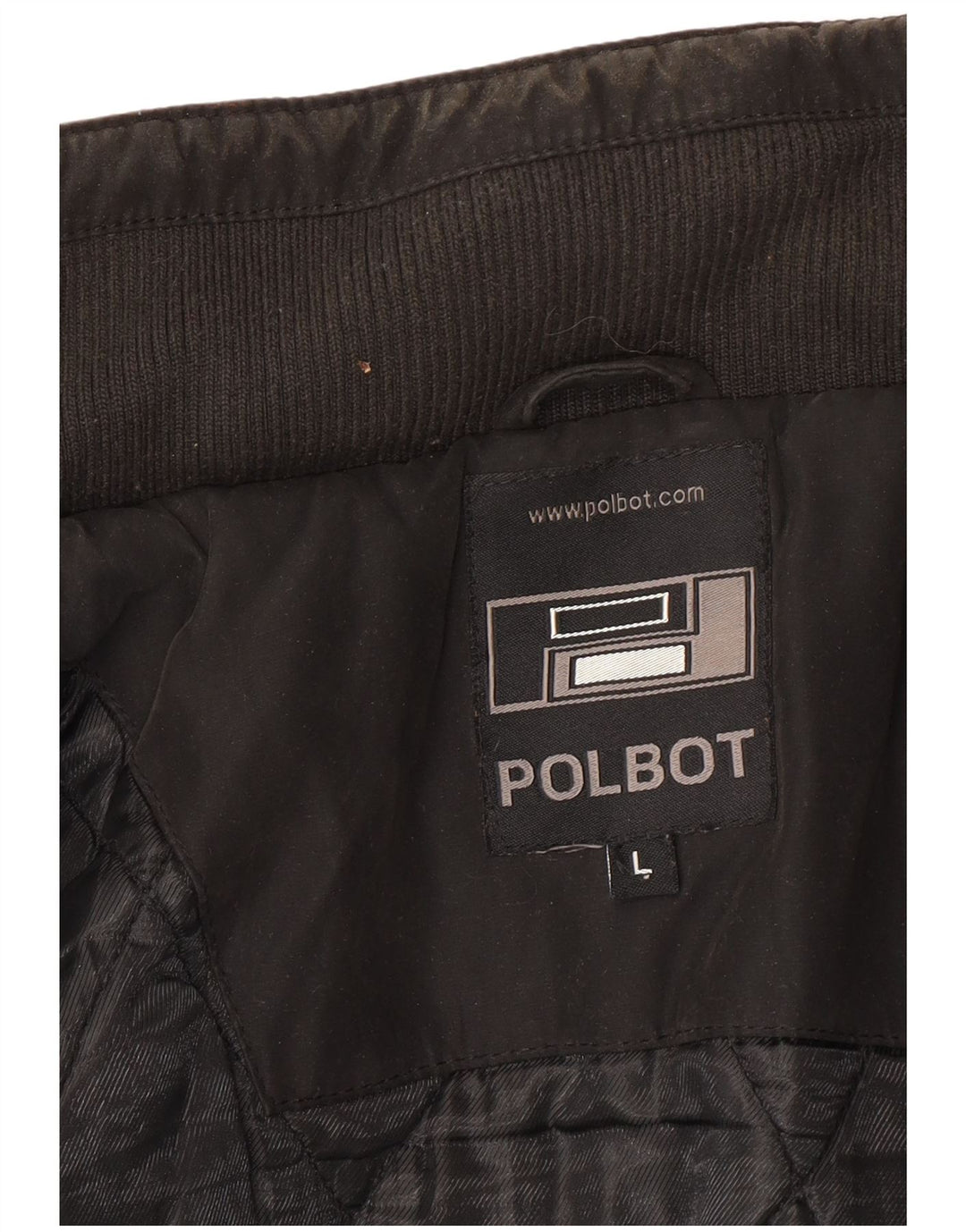 Polbot Veste Bomber Homme UK 40 Large Noir Polyester