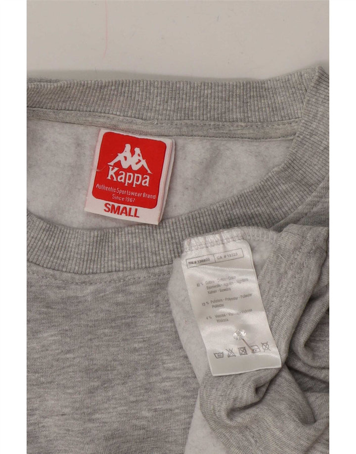 Kappa Sweat-shirt court surdimensionné pour femme UK 10 Petit gris moucheté