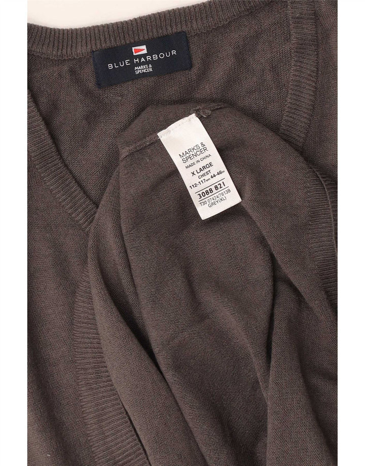 Marks & Spencer Débardeur Blue Harbor Vest Homme Gris Acrylique XL