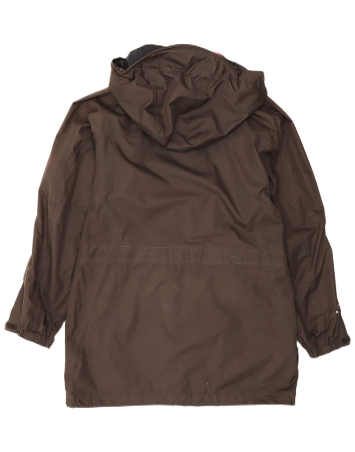 Sprayway Veste de pluie surdimensionnée à capuche pour femme UK 8 Small Marron Polyester