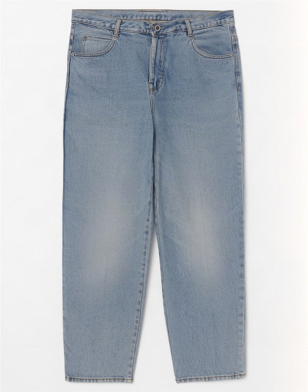 Vintage Womens High Waist Tapered Jeans IT 48 XL W32 L29 Blue Cotton