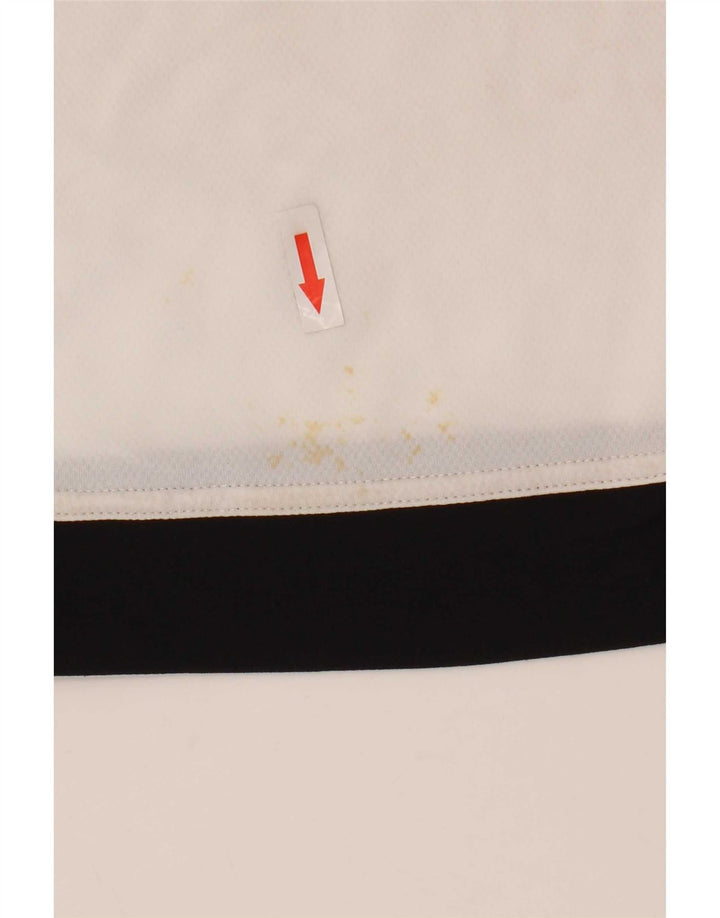 Adidas Hommes Climalite T-Shirt Haut Moyen Blanc Colorblock Polyester