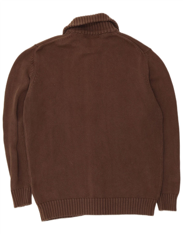 Zara Homme Cardigan Pull XL Marron Coton
